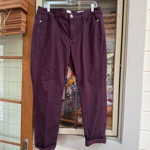 J. Jill Women's Deep Purple Ankle Jeans